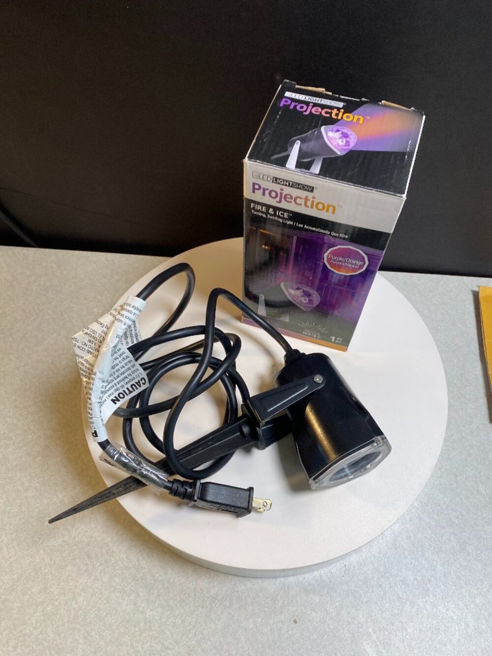 2 Halloween Projection Lights Purple Orange Seasonal Decor